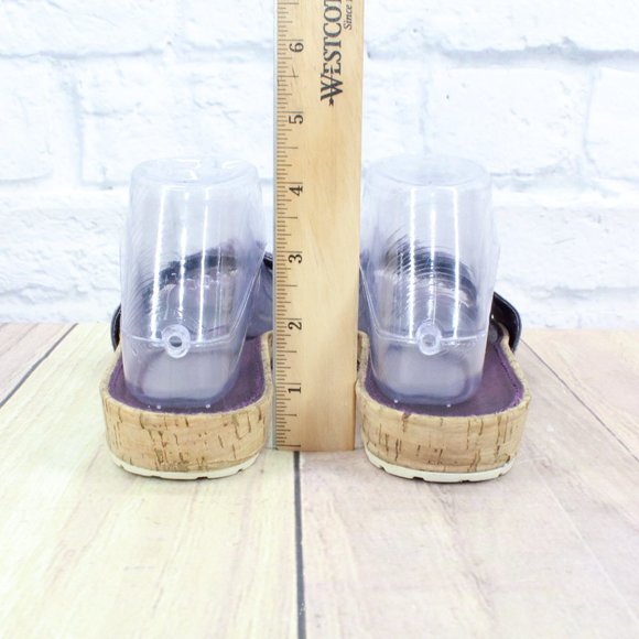 Timberland Women's Purple Leather Open Toe Slide Flat Sandals Size 8 M - Picture 8 of 9